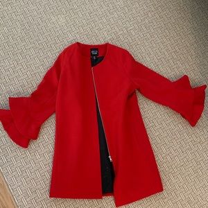 Red Bell-Sleeve Coat